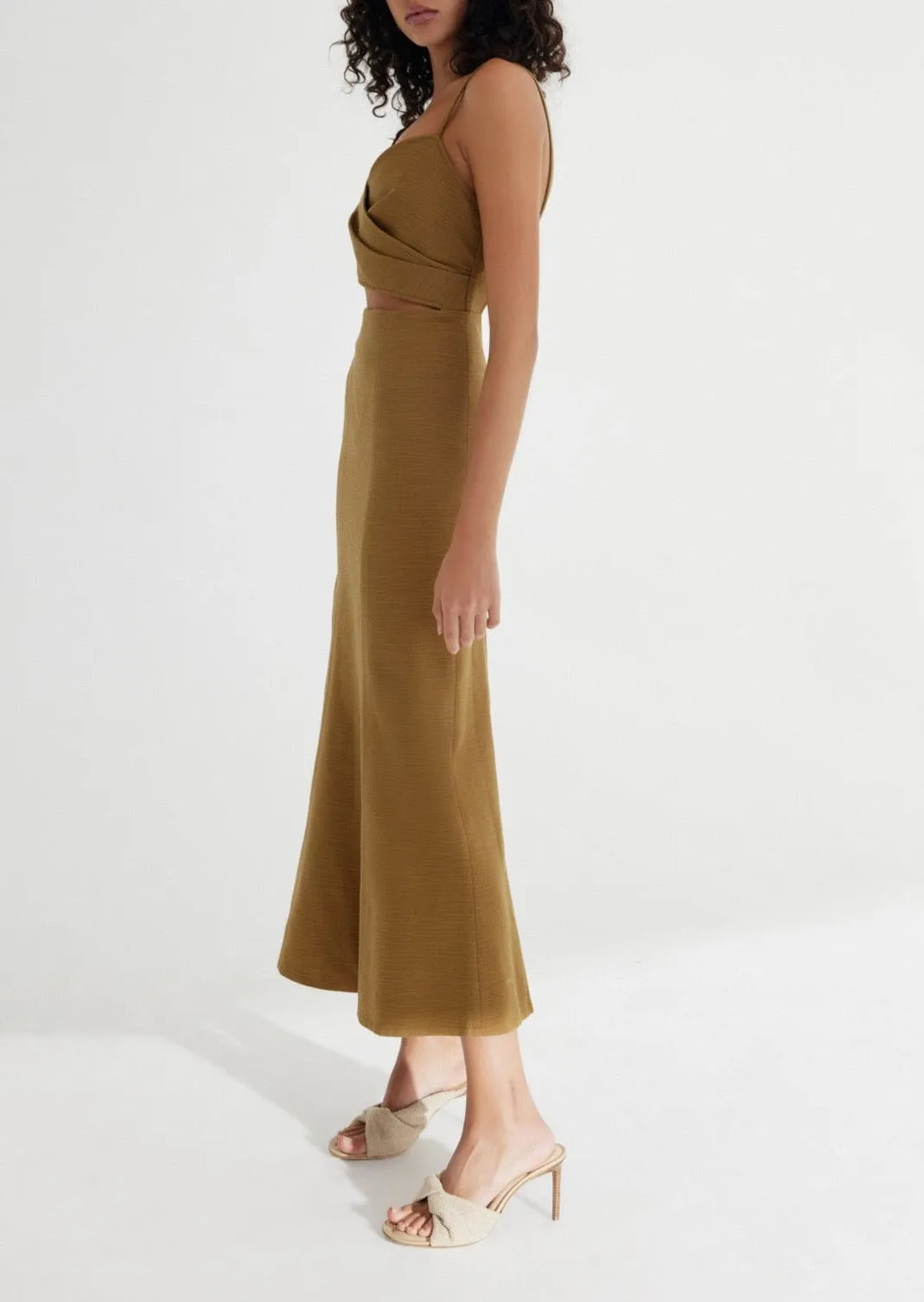 Frankie Midi Dress - Olive