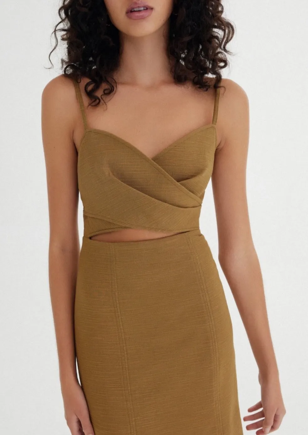 Frankie Midi Dress - Olive