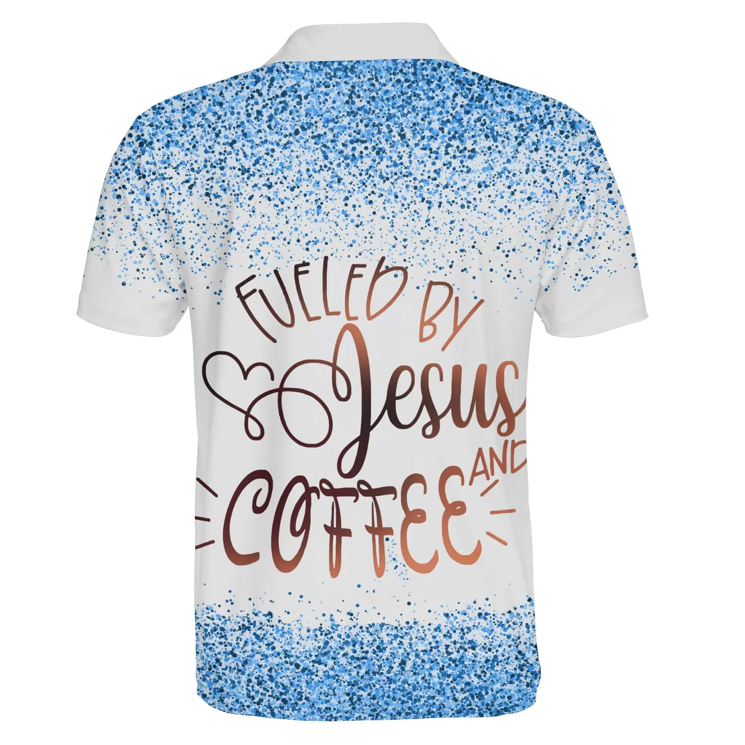 Fueled By Jesus And Coffee Polo Shirt - Christian Shirts & Shorts