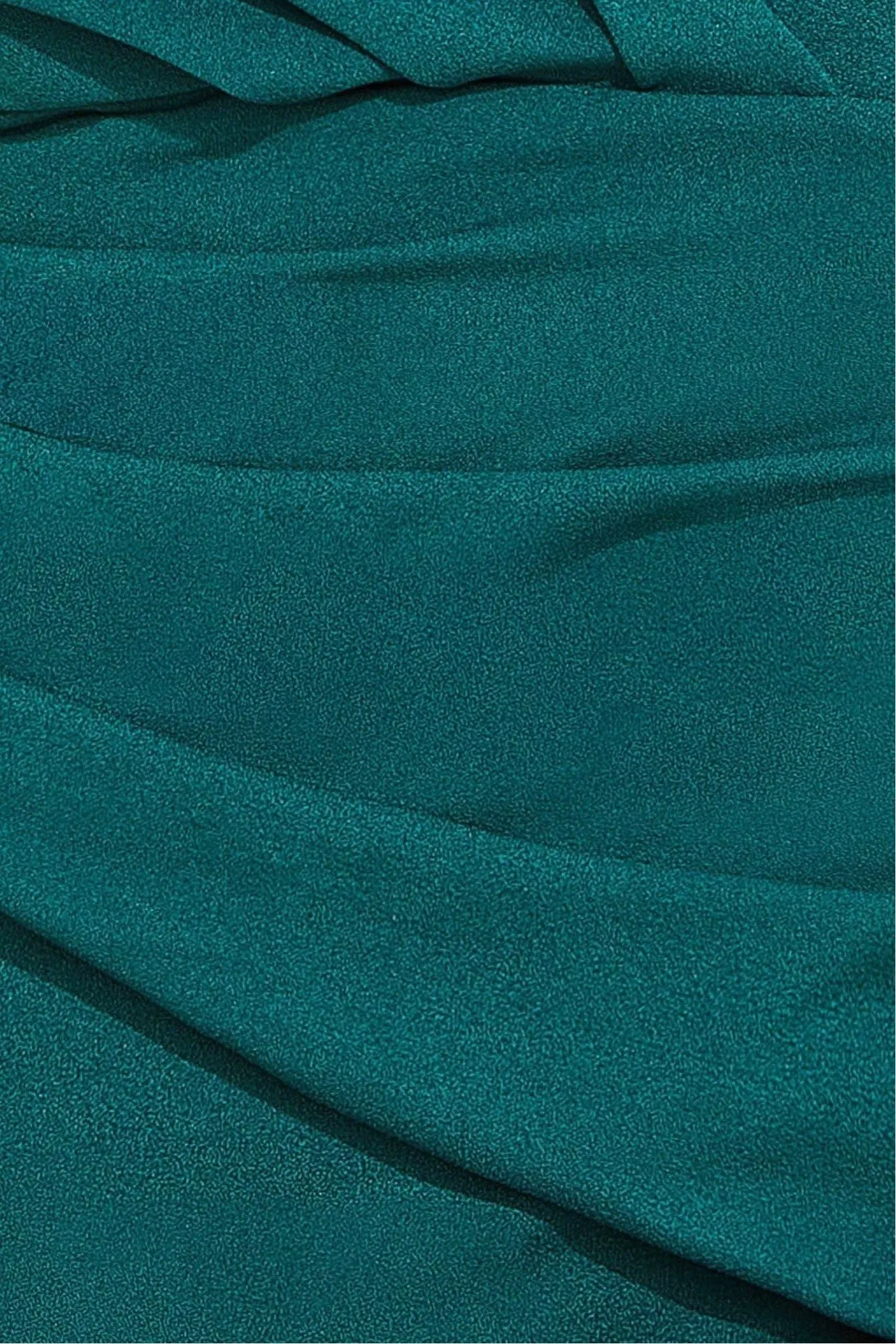 Goddiva Bardot Pleated Maxi Dress - Emerald Green