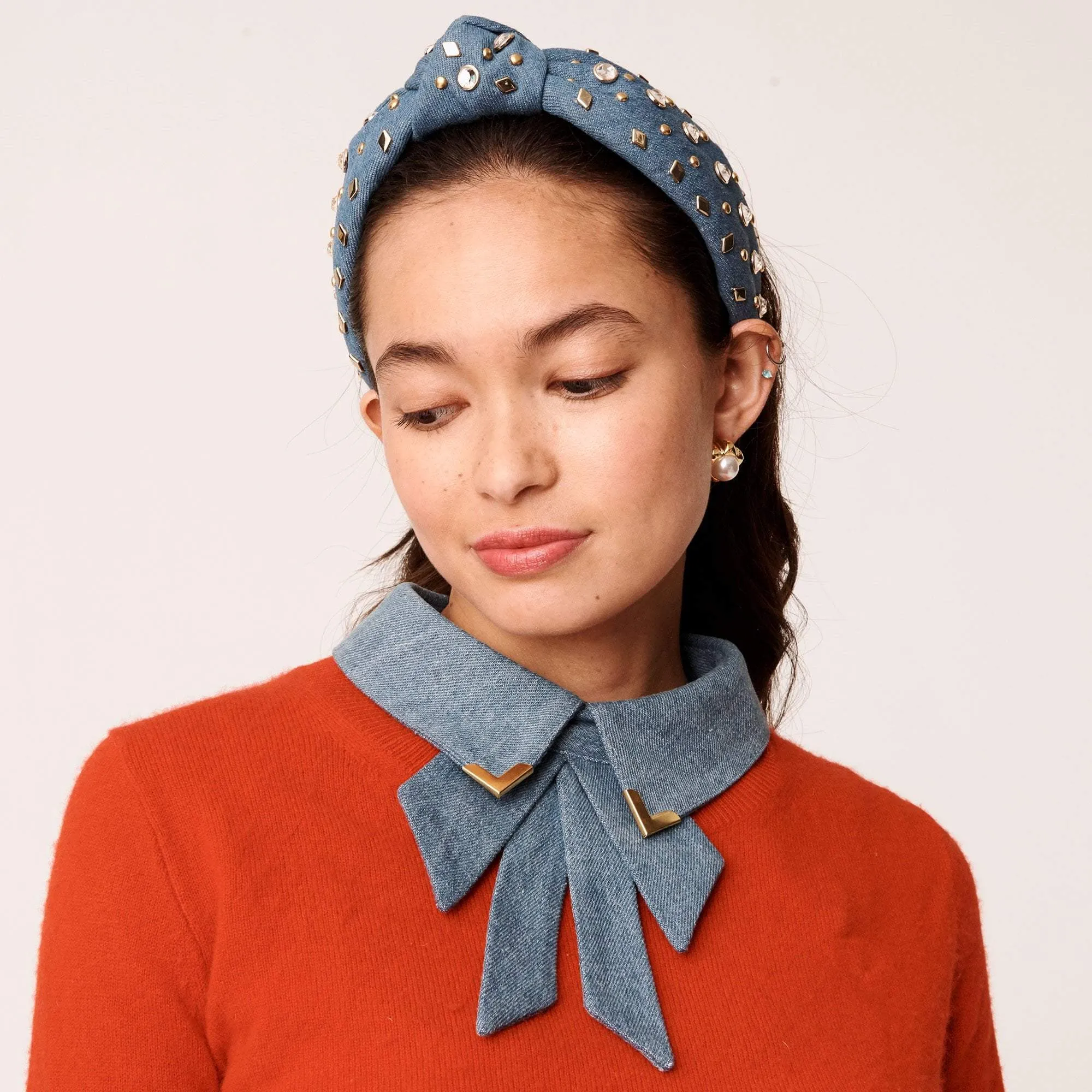 GOLDEN DENIM VICTORIA BOWTIE COLLAR