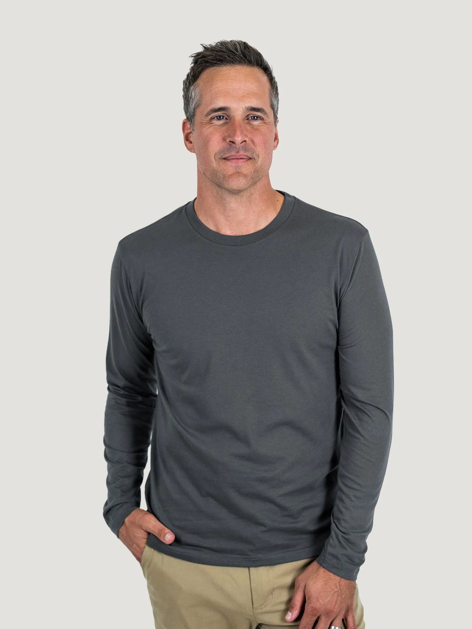 Graphite Long Sleeve Crew Neck