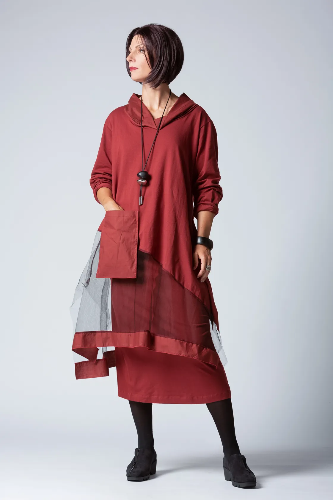 Hakuba Tunic in Cranberry Tokyo