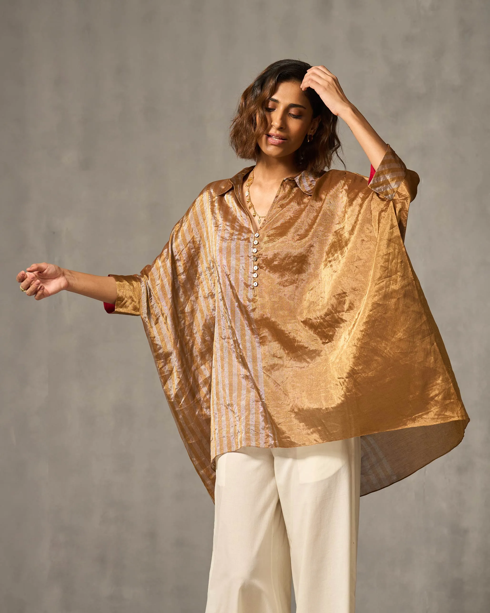 Hala Tunic - Gold & Silver