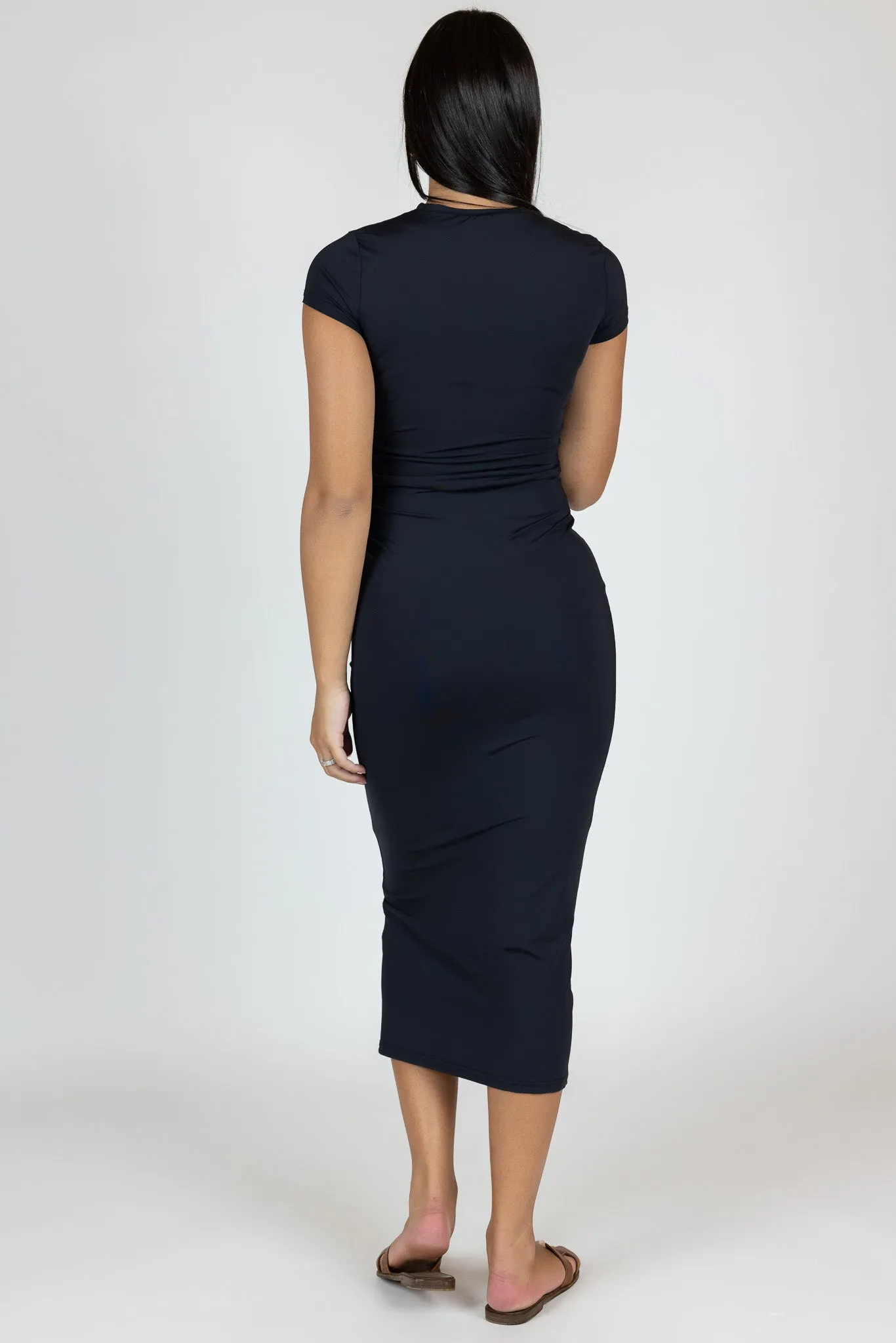 Half Sleeve Jersey Pencil Dress