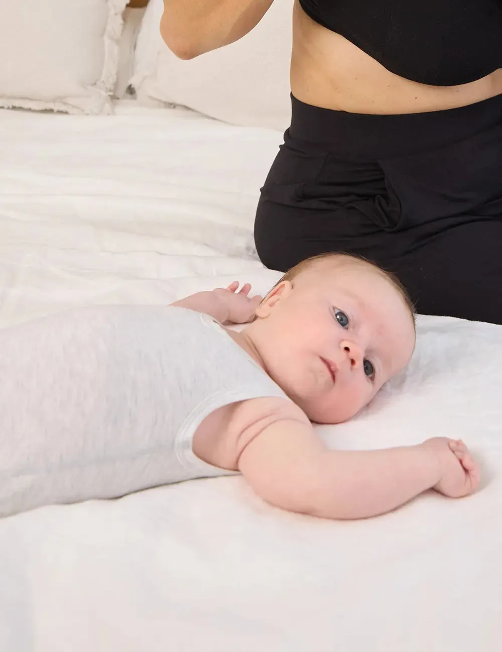 Heather Grey Baby Bamboo Bodysuit