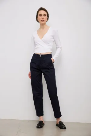 High waisted pants with darts