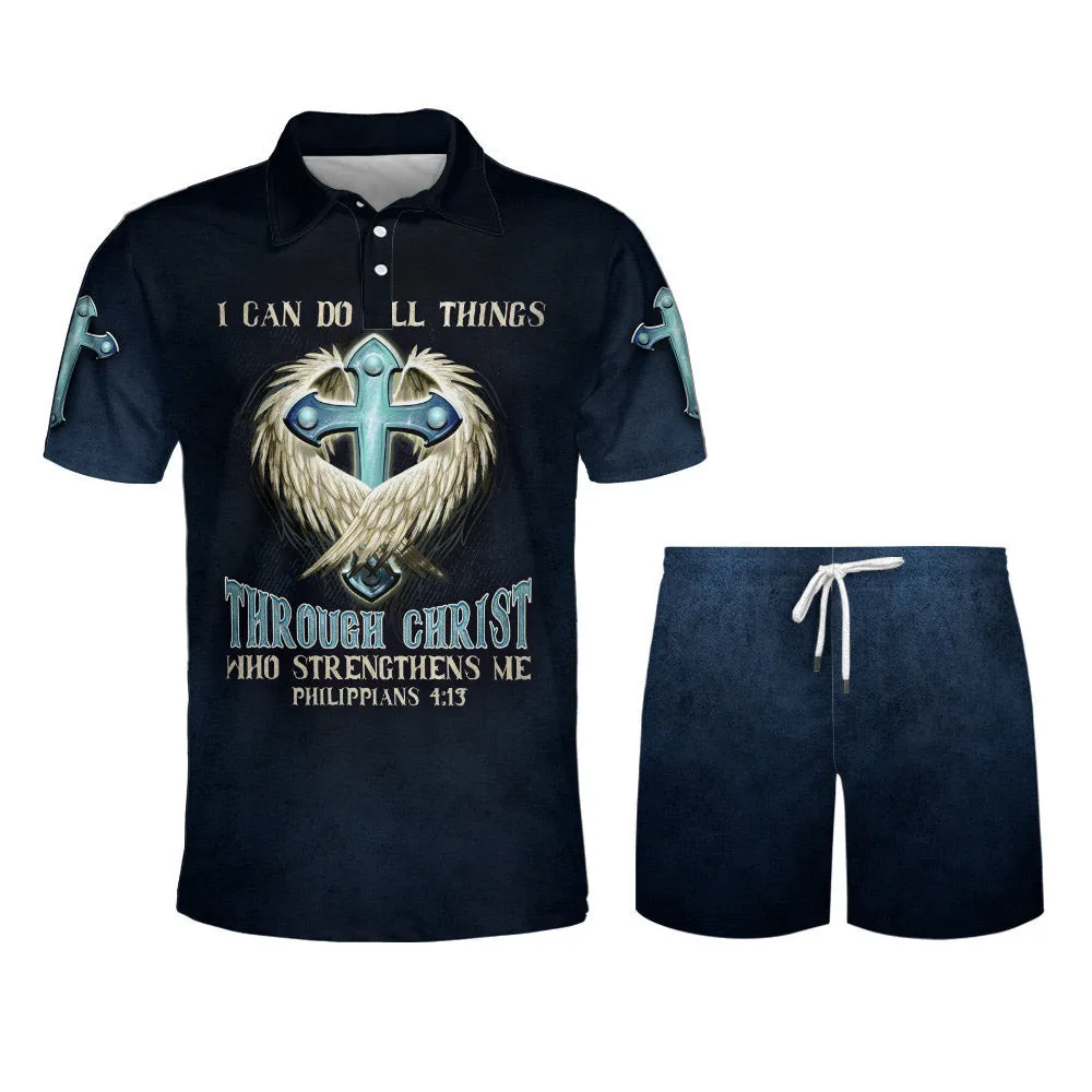 I Can Do All Things Through Christ Who Strengthens Me Polo Shirt - Christian Shirts & Shorts