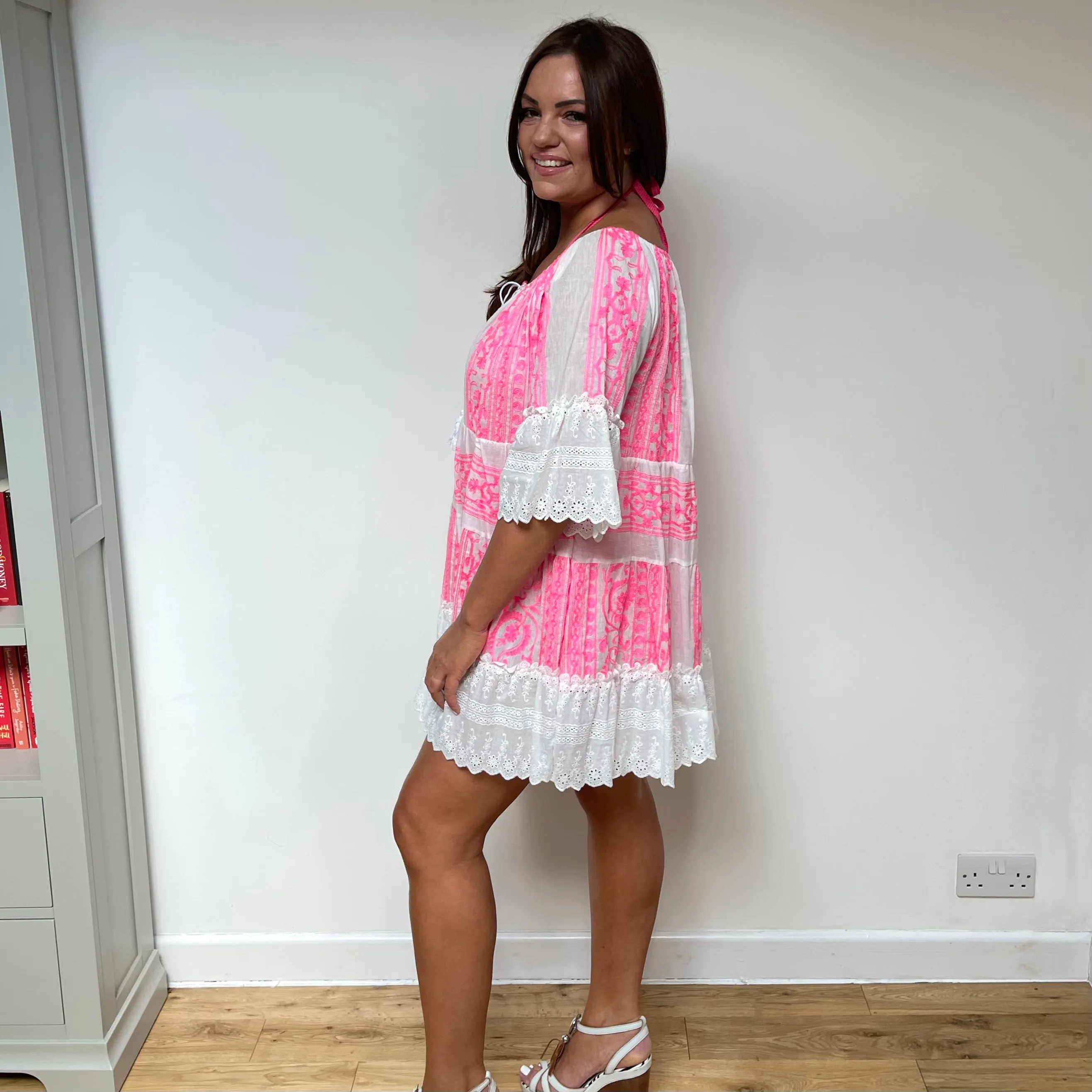 Isabella Aztec Summer Dress - Pink