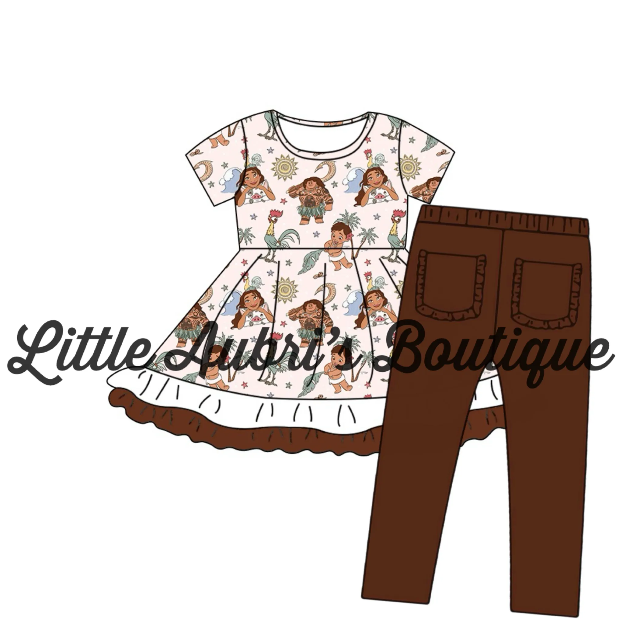 Island Princess Friends Lace Tunic and Leggings Set