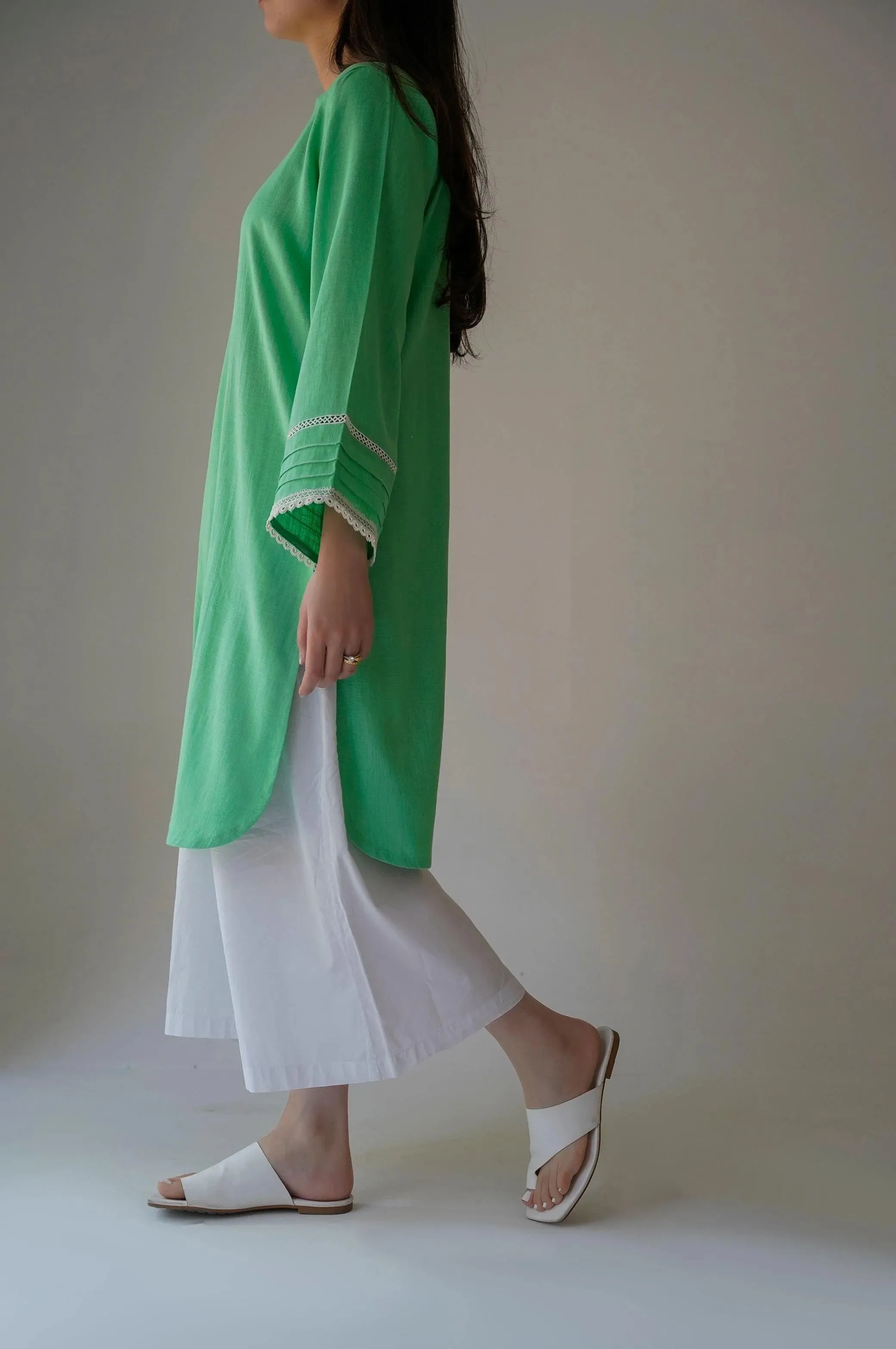 JADE LINEN KURTA