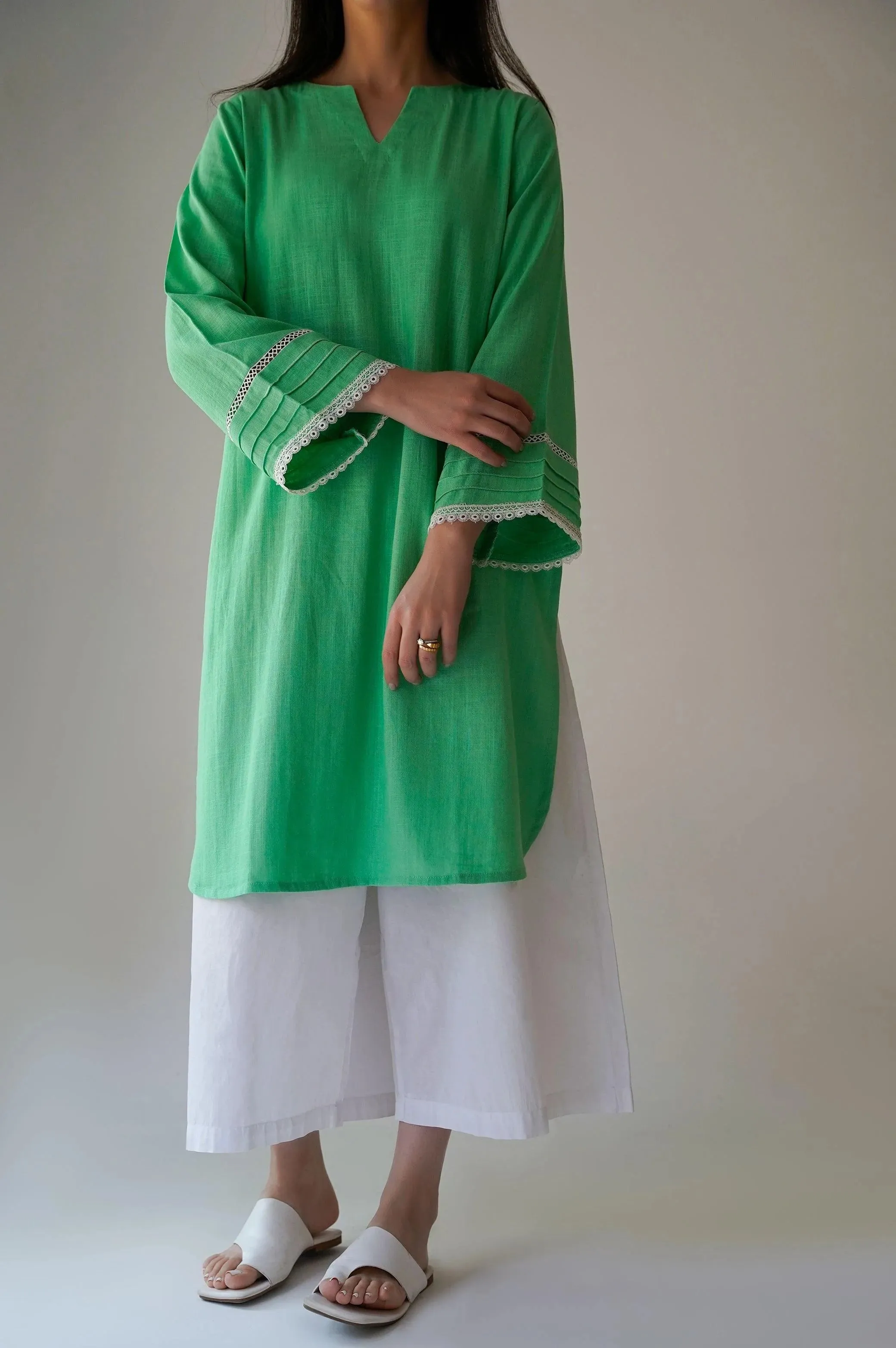 JADE LINEN KURTA