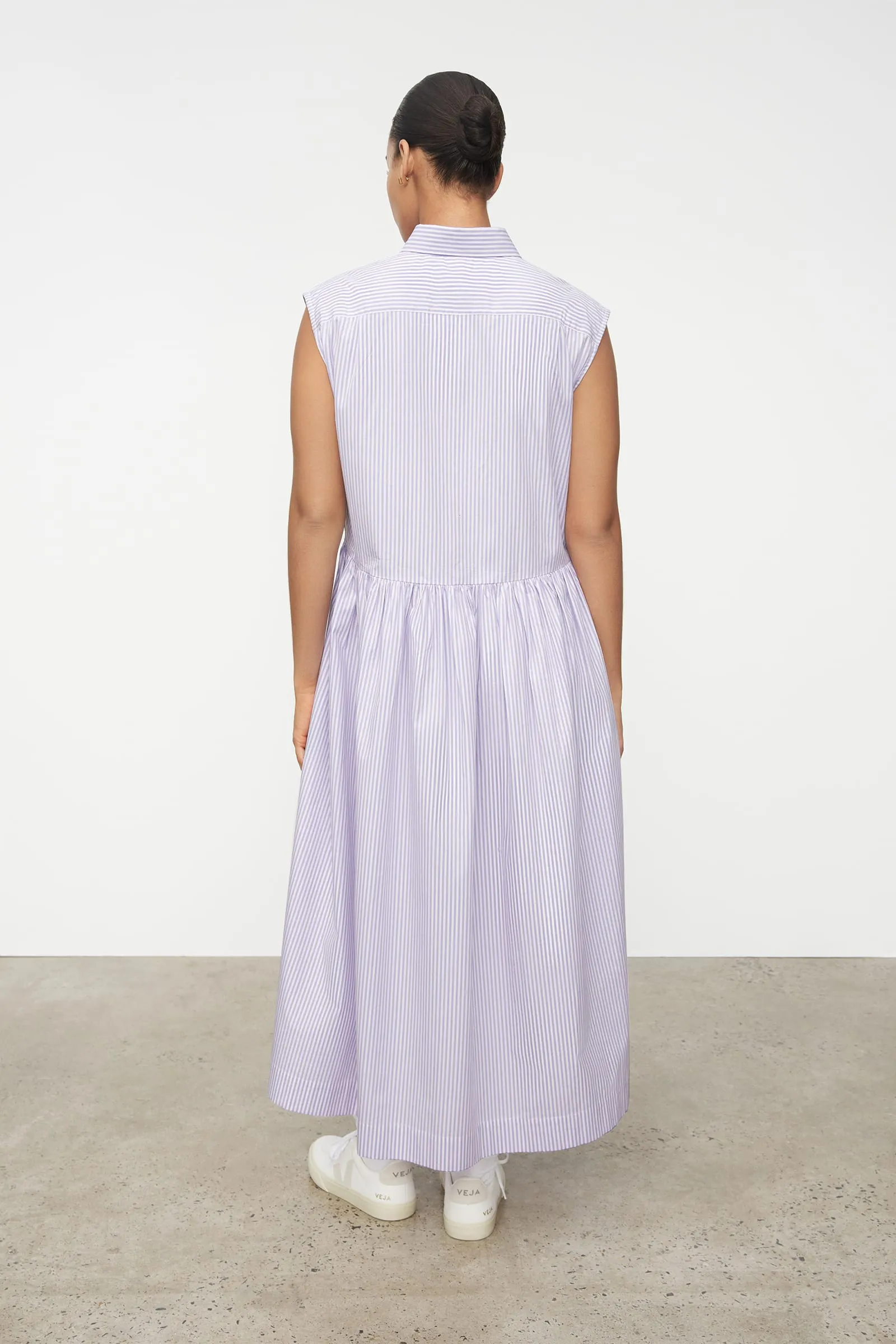 Jamie Dress - Lilac Stripe