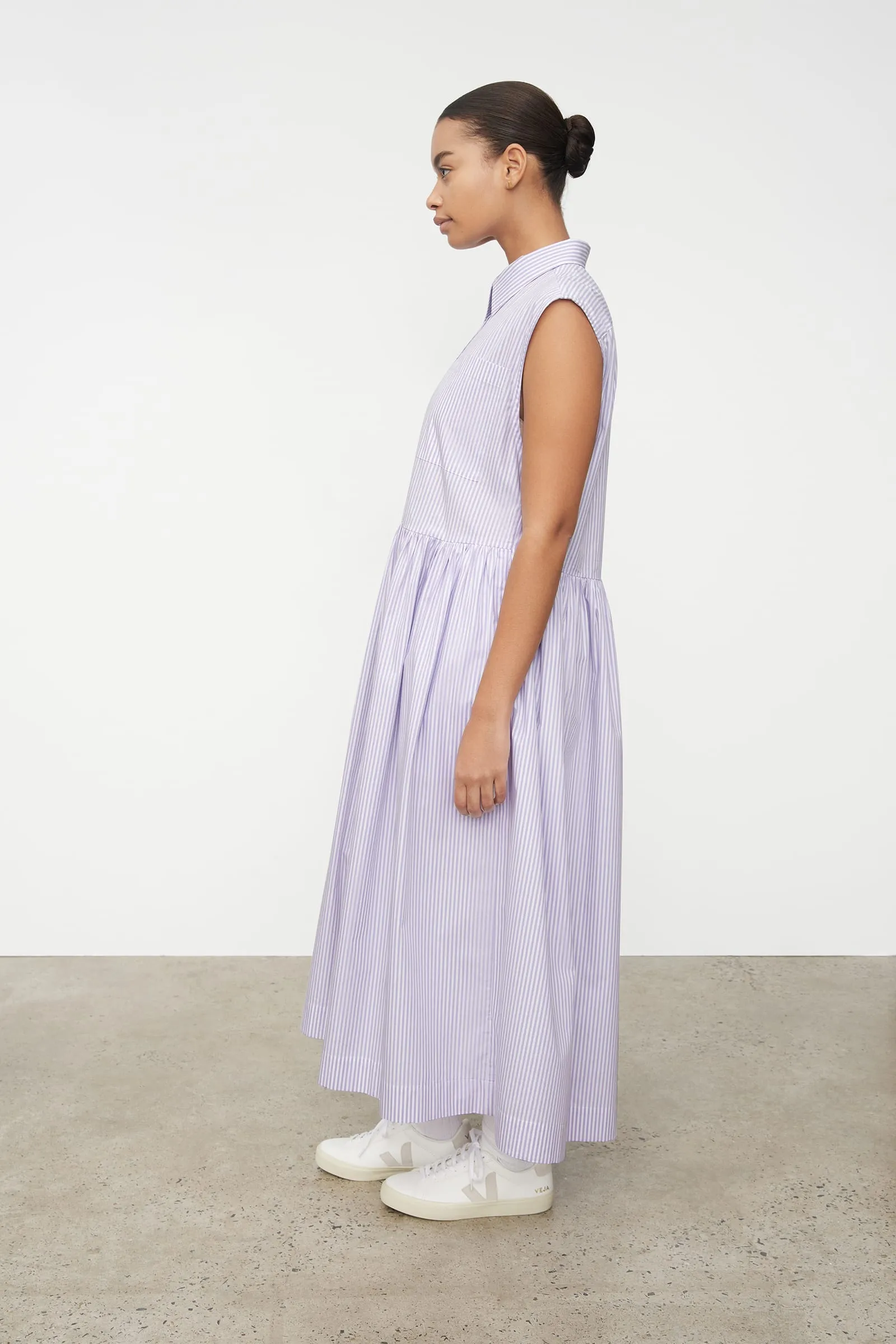 Jamie Dress - Lilac Stripe