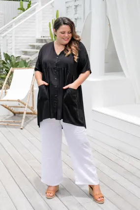 Jasmine Tunic Top - Black