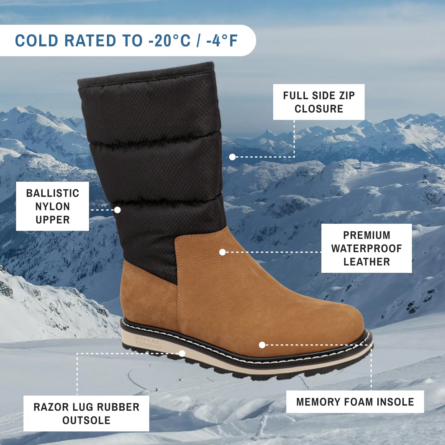 JASPER | Women's All-Season Boot Chestnut