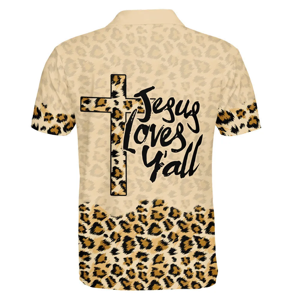 Jesus Love Y'all Cross Polo Shirt - Christian Shirts & Shorts