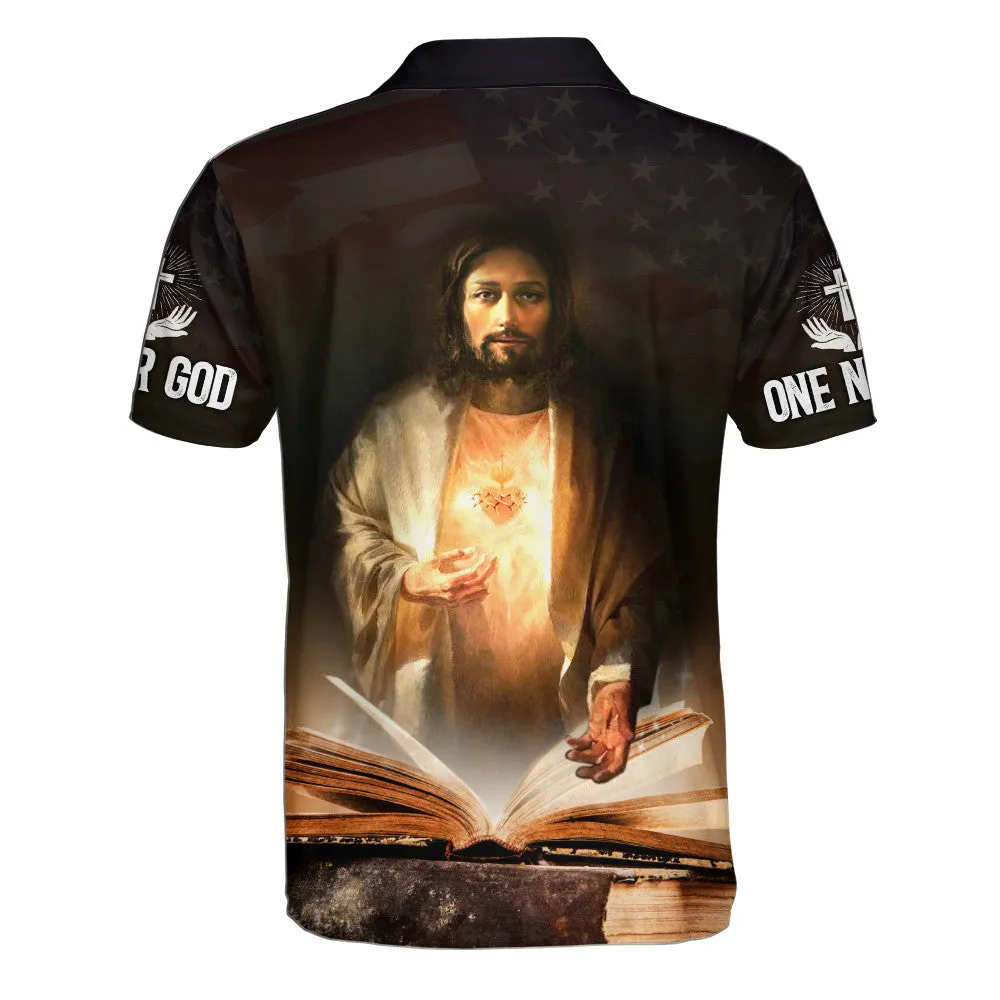 Jesus Picture Polo Shirt - Christian Shirts & Shorts