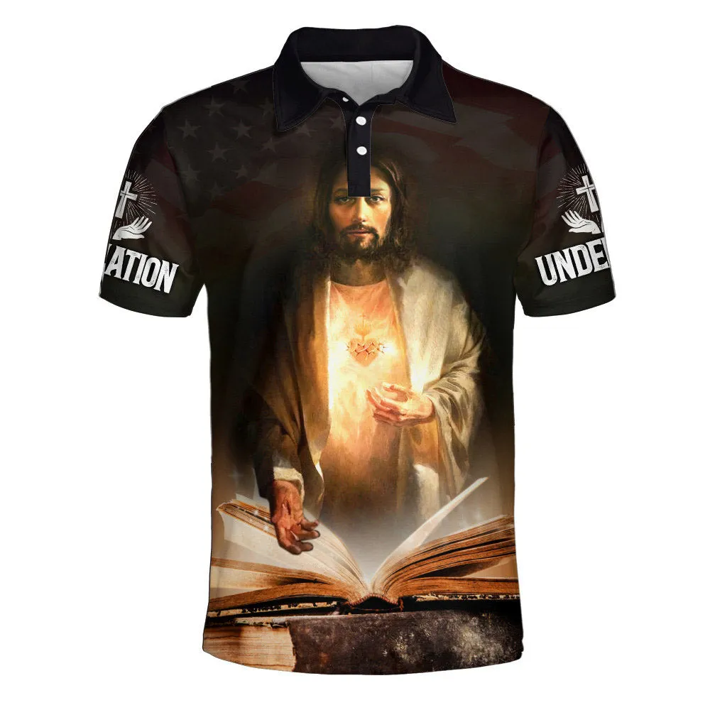 Jesus Picture Polo Shirt - Christian Shirts & Shorts