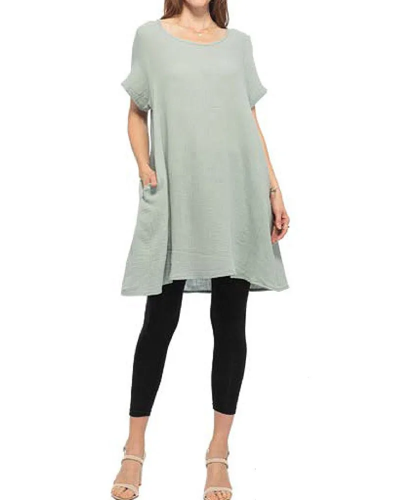 Khaki Gauze Lucia Tunic