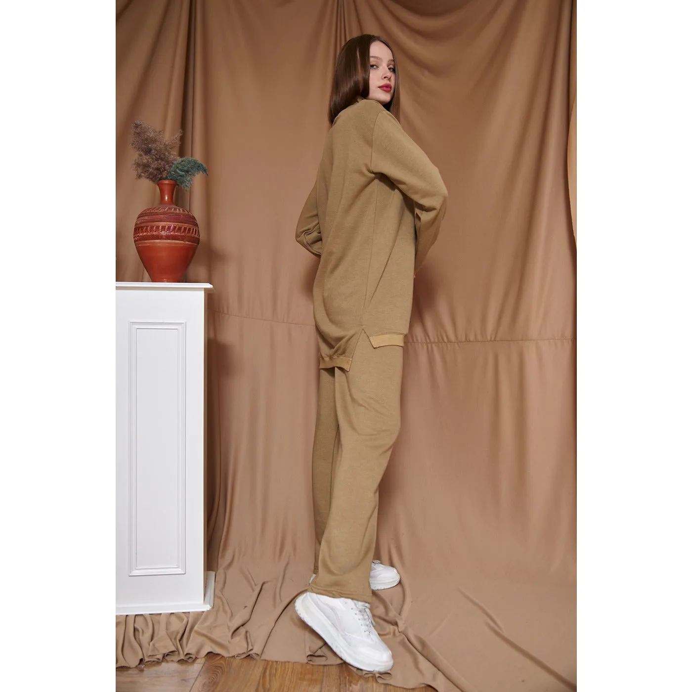 Khaki Oversized Co-Ord Set