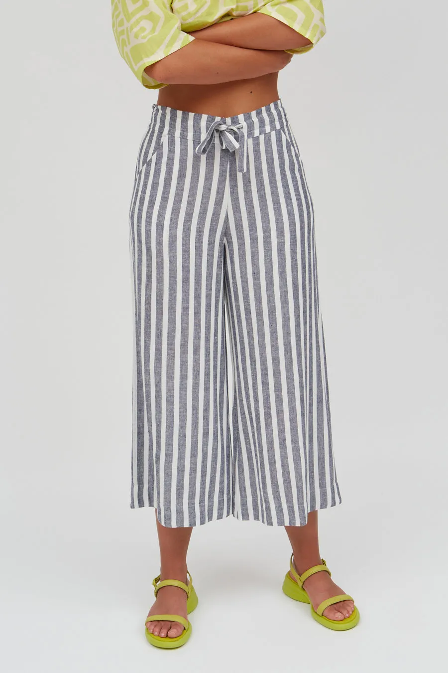 LAST ONE in M - Inca Stripe Pants - Blue Stripes