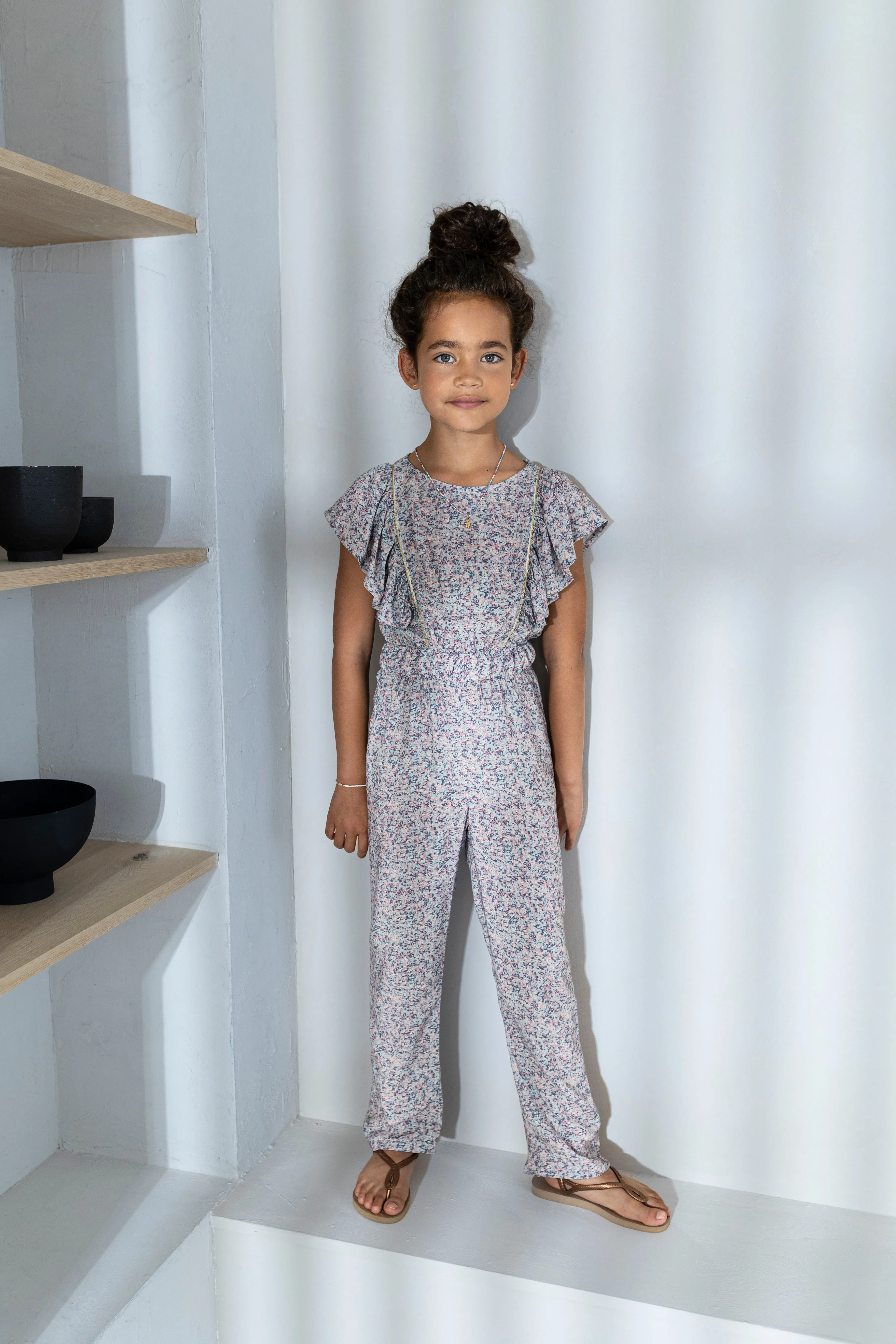 LikeFLO Flo Girls Aop Small Flower Jumpsuit