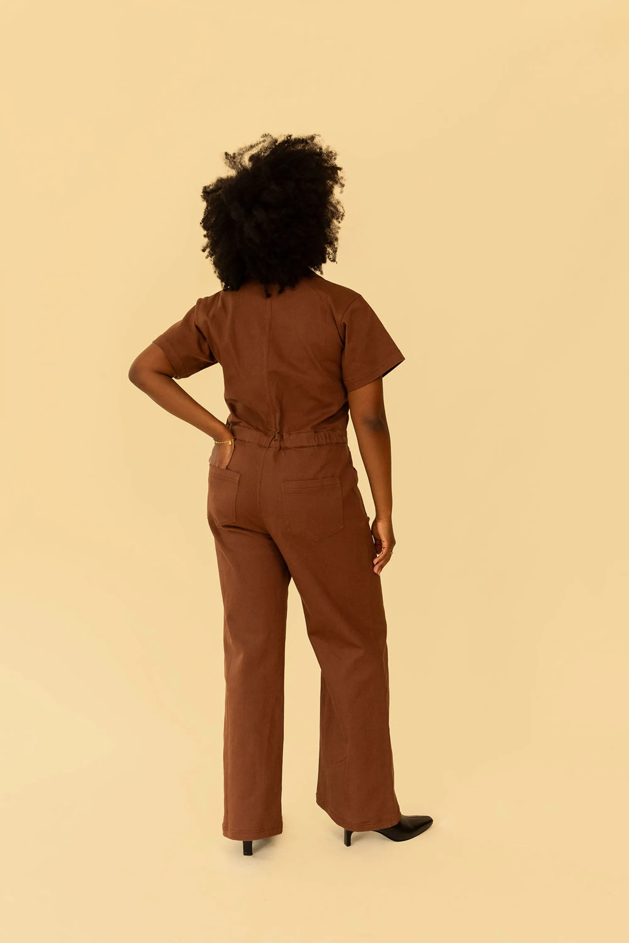 Logan Jumpsuit in Chocolate