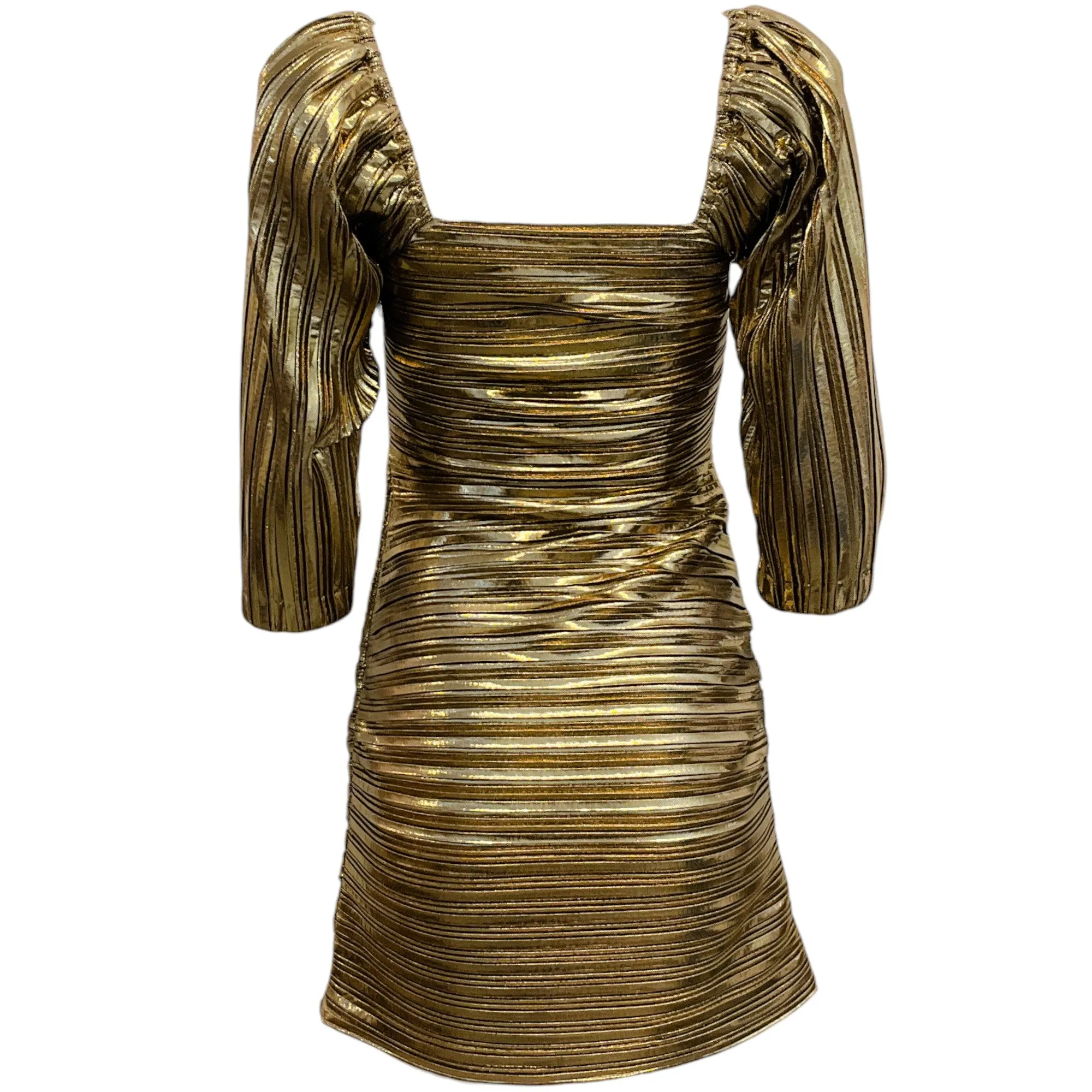 Love Shack Fancy Gold Thompson Bodycon Dress