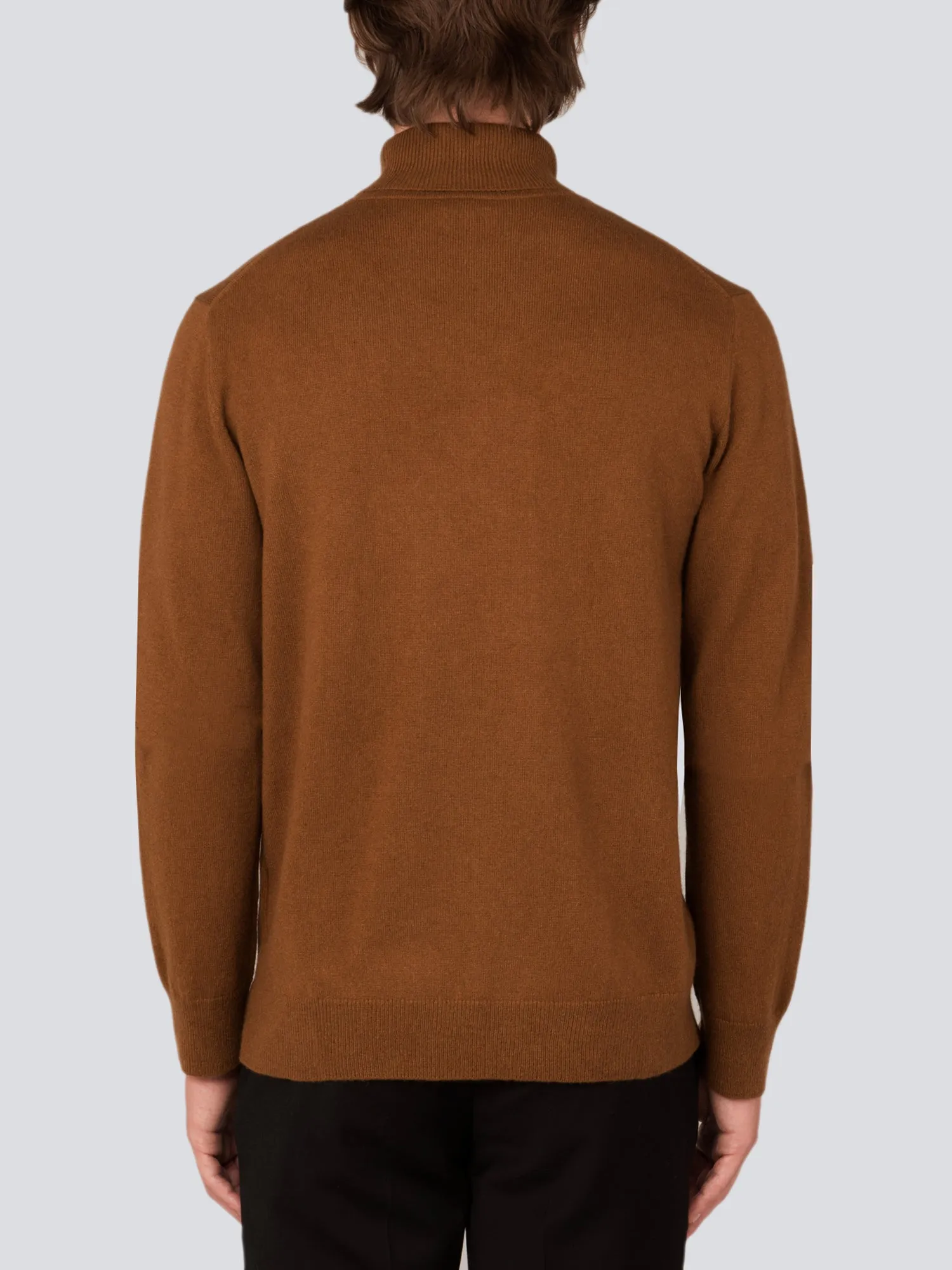 Men Turtleneck Sweater_Deep Camel