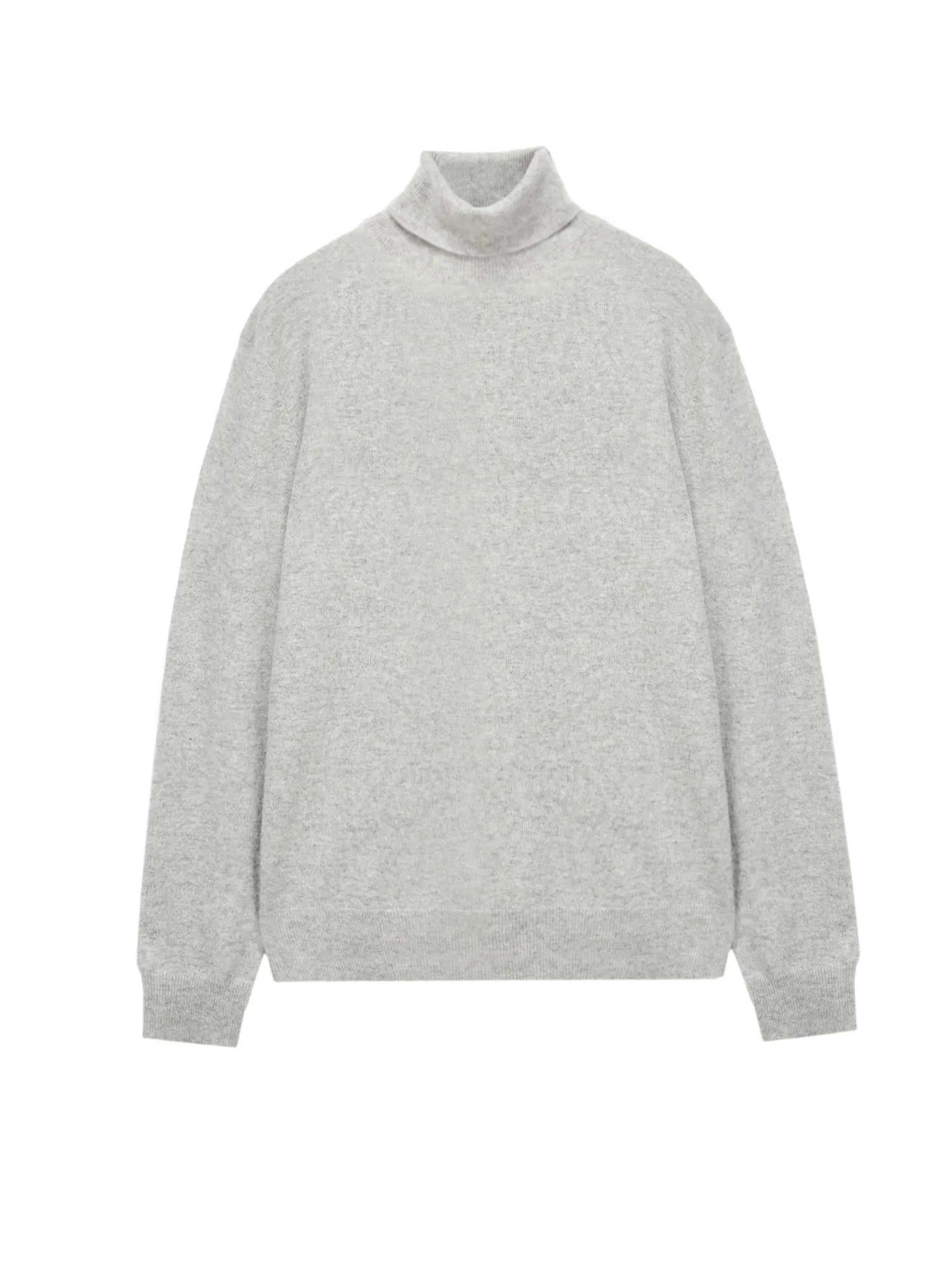 Men Turtleneck Sweater_Light Grey