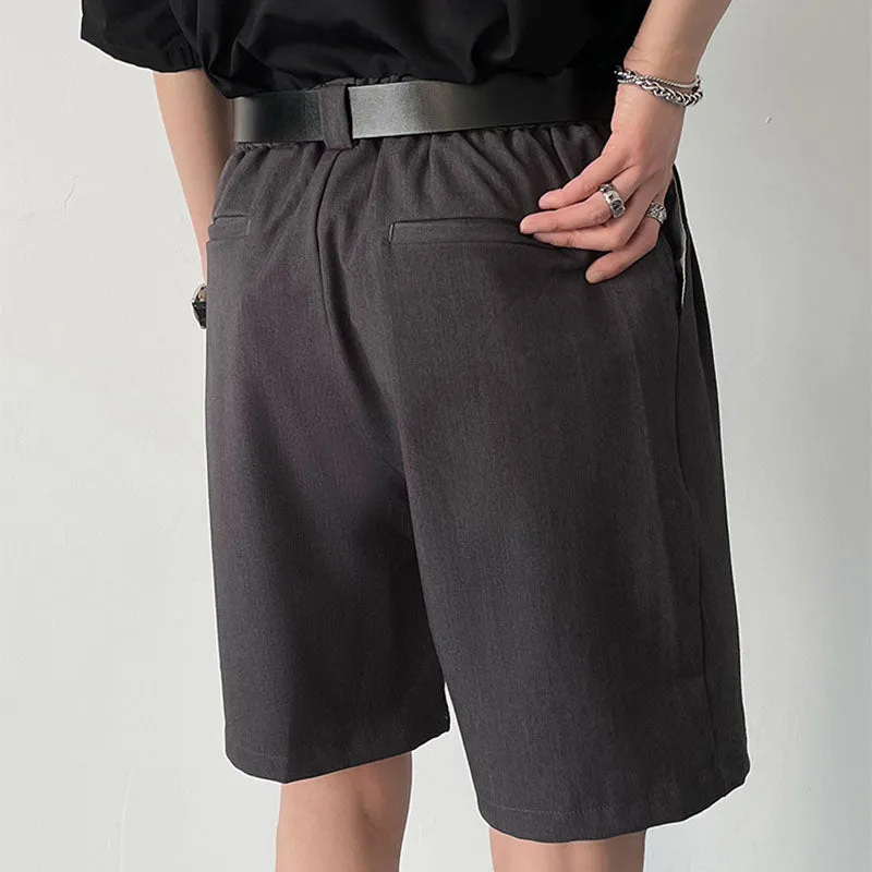 Men's Clothing Retro Casual Loose Elastic Waist Cropped Pants