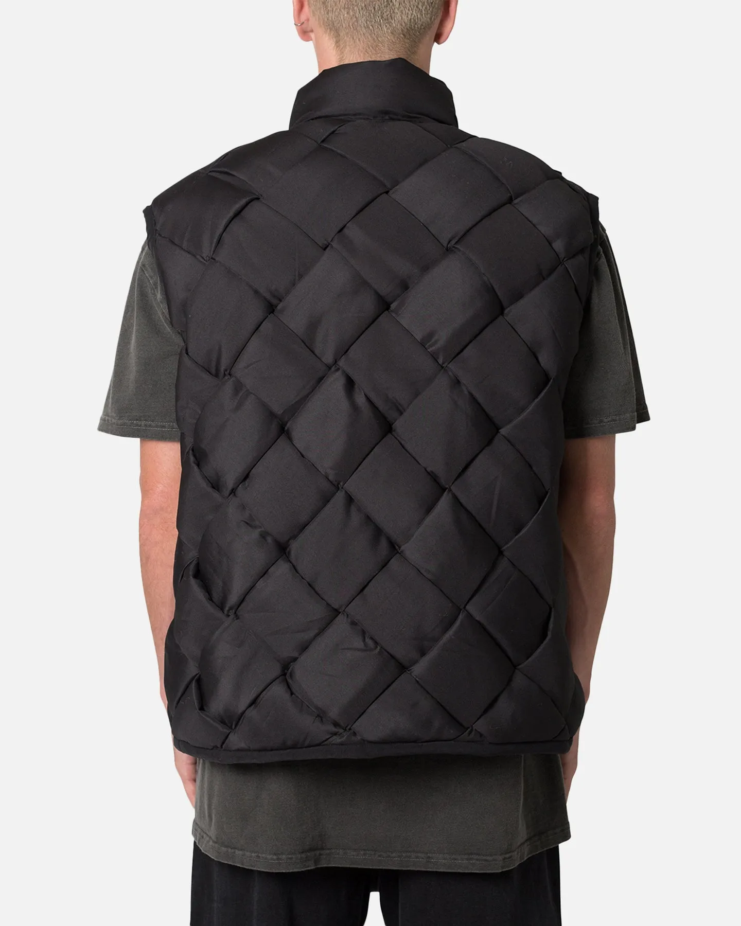 MNML Woven Puffer Vest Black