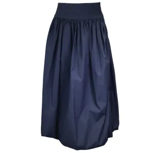 Molly Goddard Navy Blue Cotton Midi Skirt