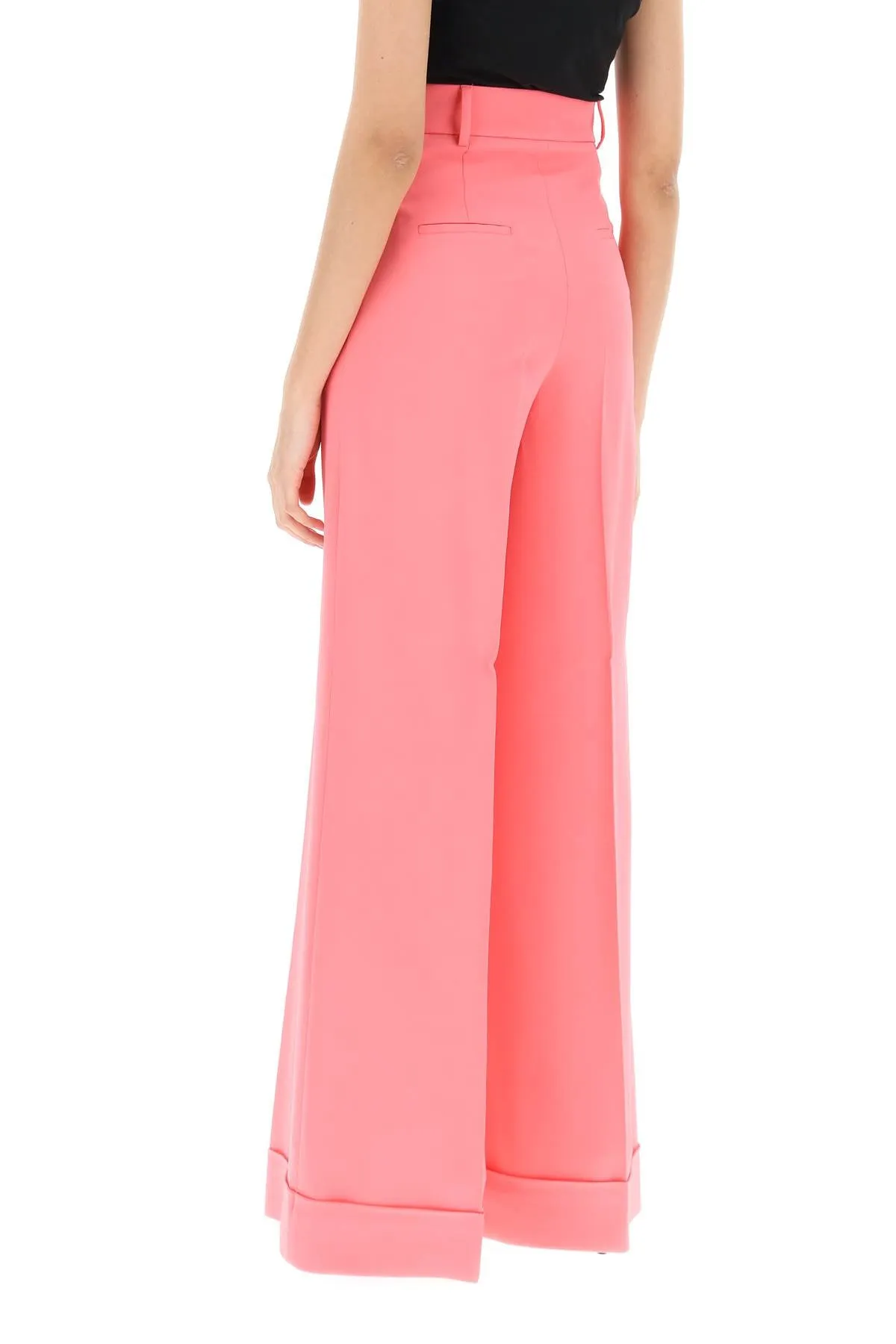 Moschino cuffed palazzo trousers in cady