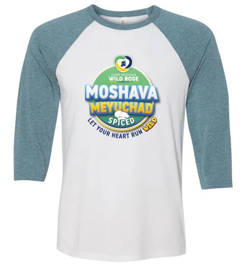 Moshava Wild Rose 3/4 Sleeve Baseball T-Shirt - Spiced