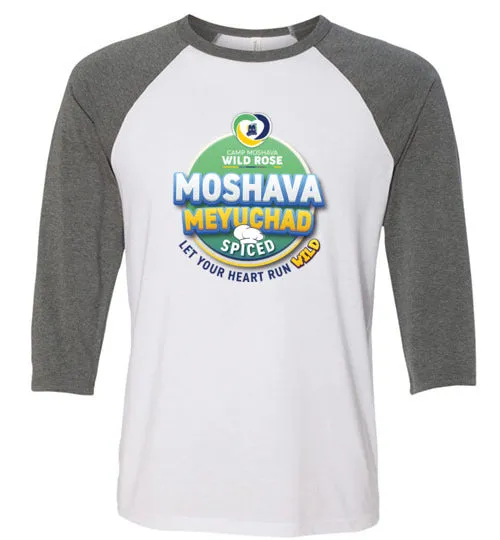 Moshava Wild Rose 3/4 Sleeve Baseball T-Shirt - Spiced