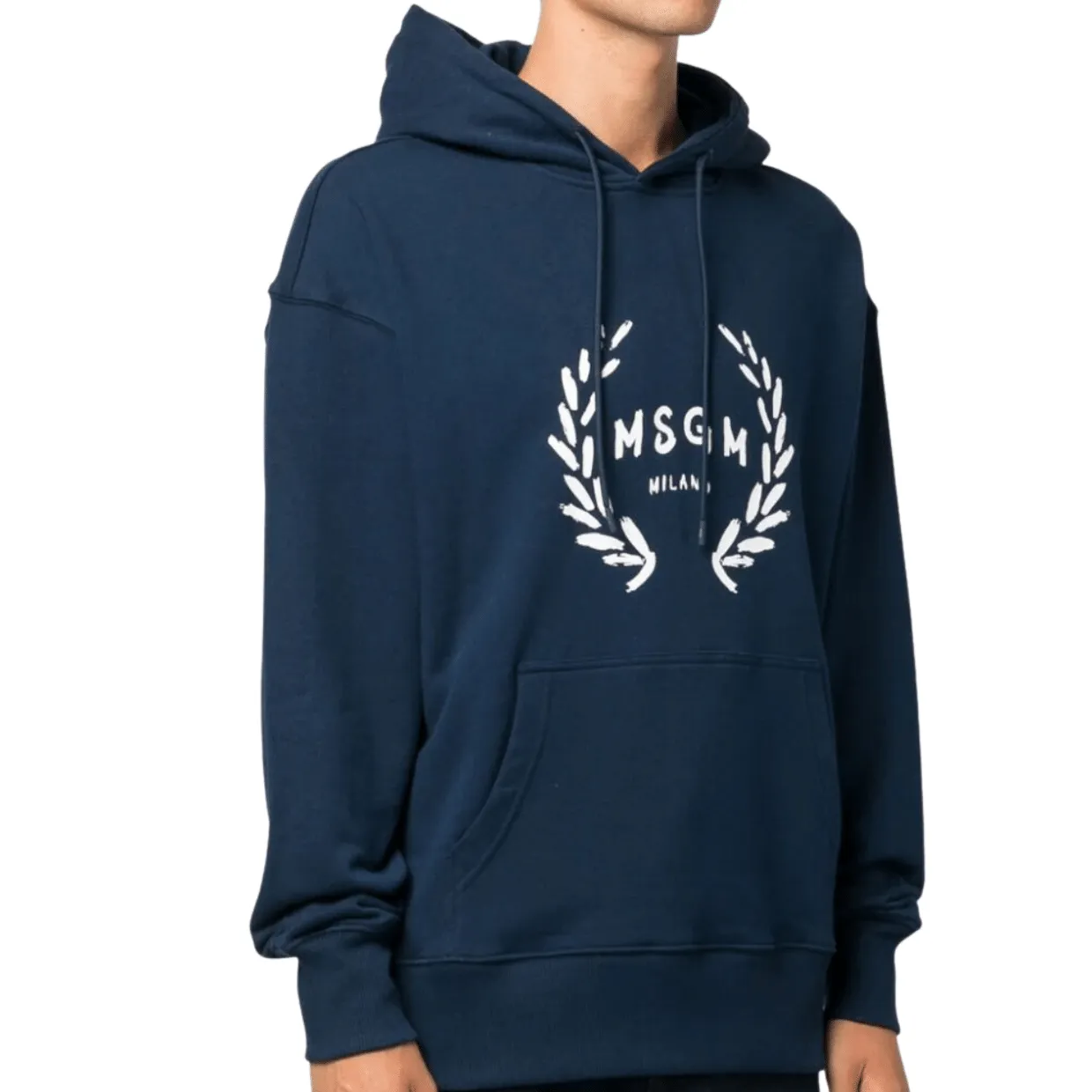 MSGM Navy Varsity Hoodie