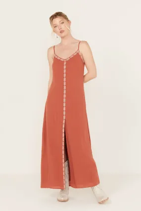 Myrtle Embroidered Trim Maxi Dress