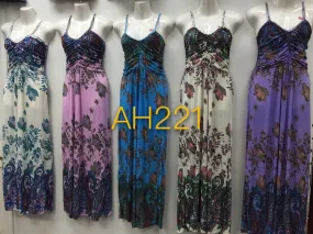 NYC Wholesale Fashion Long Maxi Flower Dresses Summer Sundresses, AH221