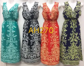 NYC Wholesale Fashion Long Maxi Flower Dresses Summer Sundresses, AH270