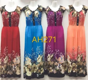 NYC Wholesale Fashion Long Maxi Flower Dresses Summer Sundresses, AH271