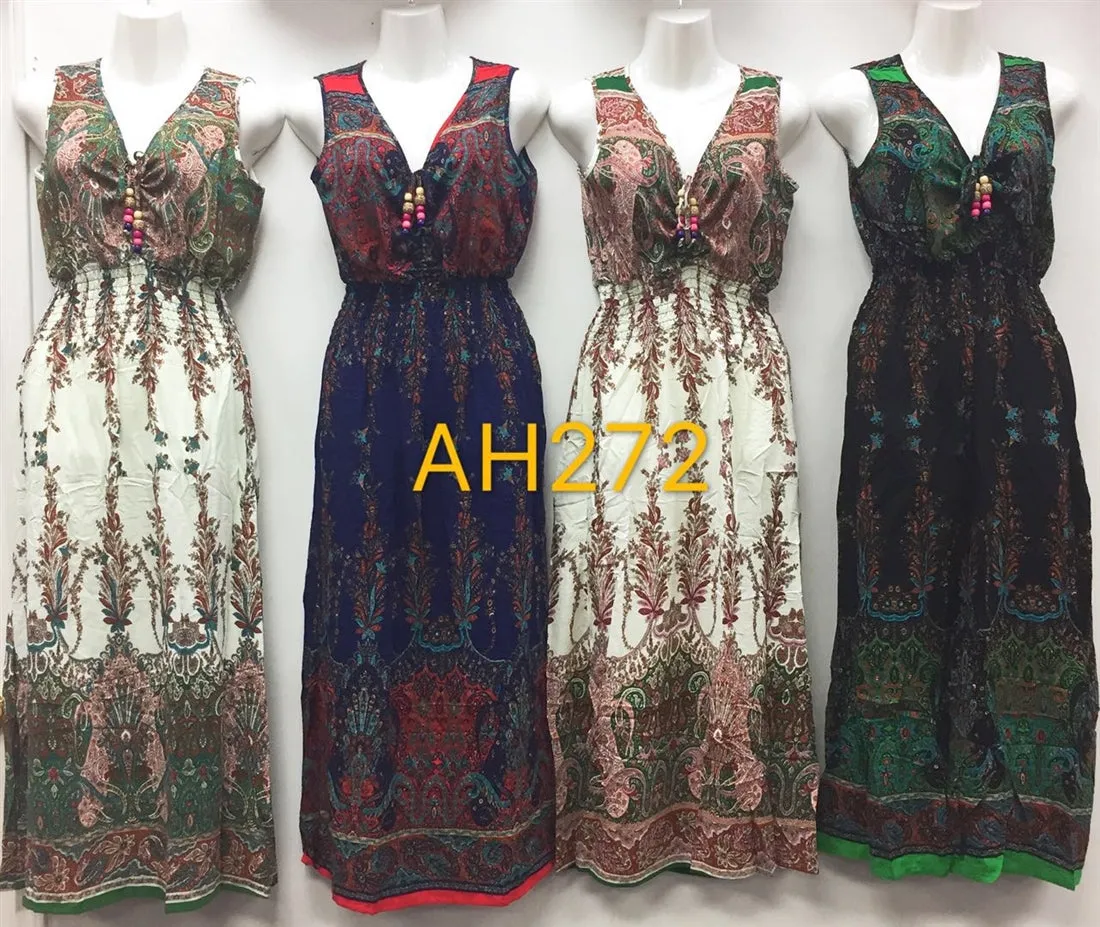 NYC Wholesale Fashion Long Maxi Flower Dresses Summer Sundresses, AH272