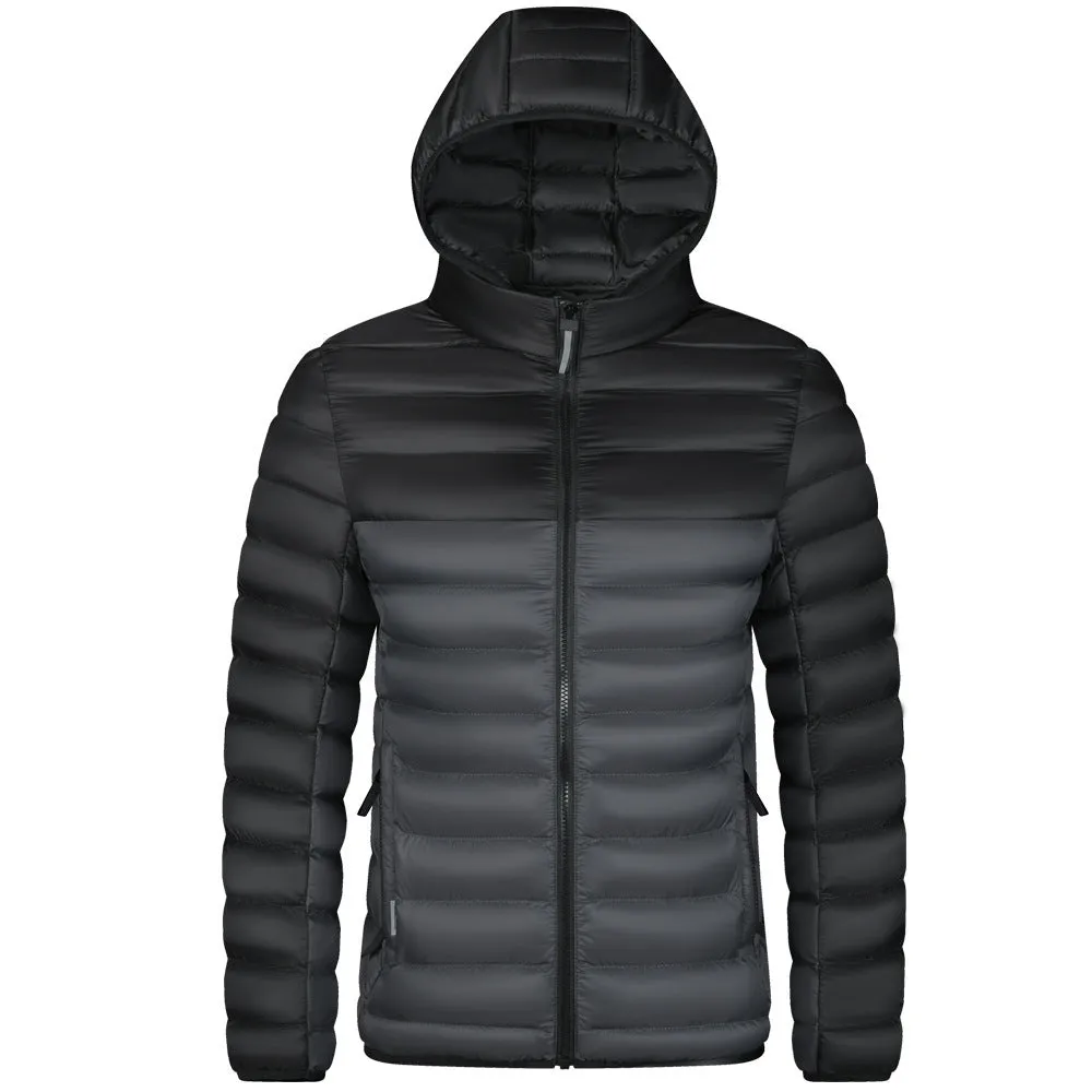 Nylon Color Matching Unisex Puffer Jacket (4 colors)