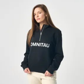 Omnitau Women's OmniX Organic Cotton Omni 1/4 Zip Mid Layer Fleece - Black