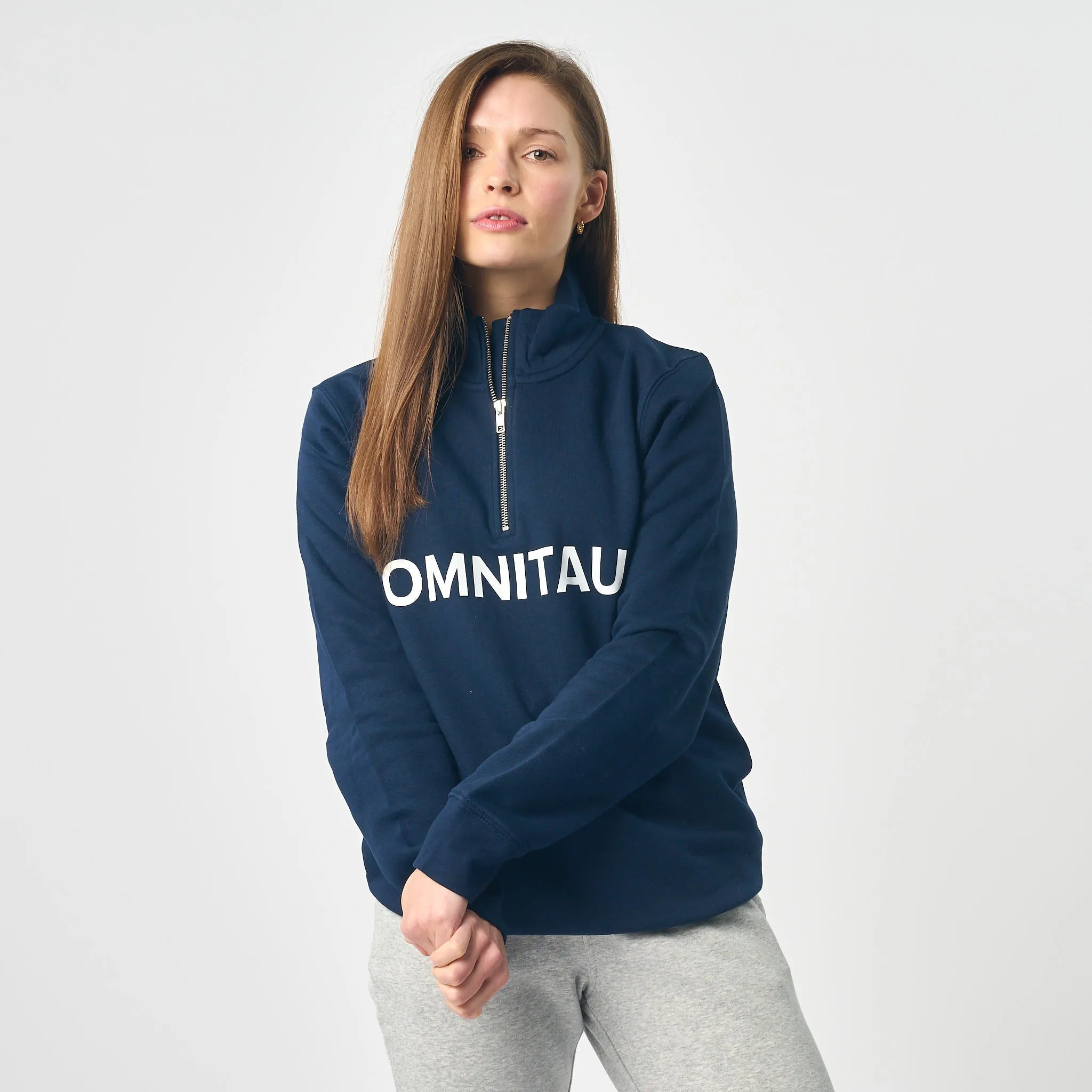 Omnitau Women's OmniX Organic Cotton Omni 1/4 Zip Mid Layer Fleece - French Navy