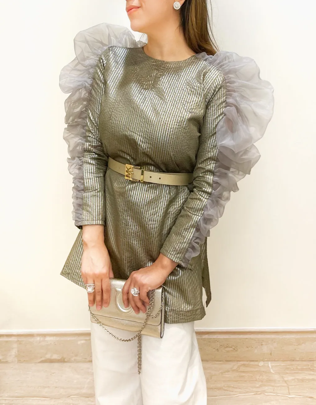 Organza Frill Top