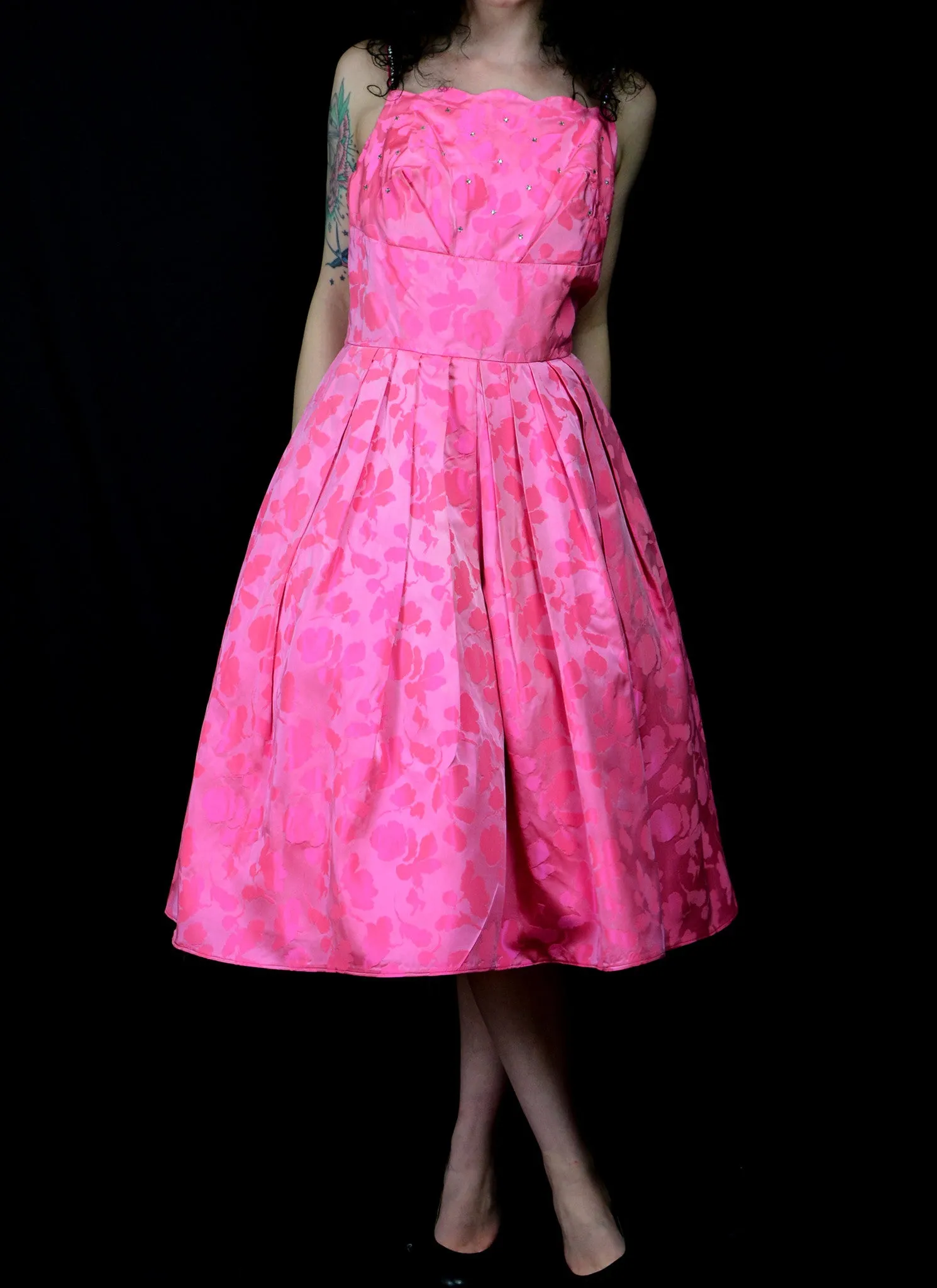 Original Vintage 1950s Pink Prom Dress