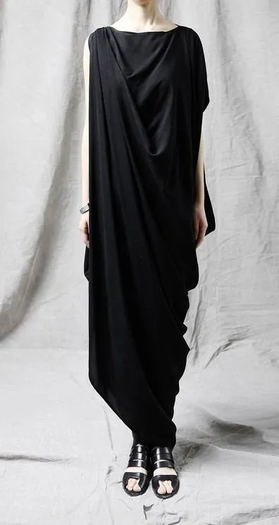 Original Viscose Copper Ammonia Ofelya Jersey Cotton Asymmetrical Oversized Long Tuic Top Jersey Kaftan Maxi Dress