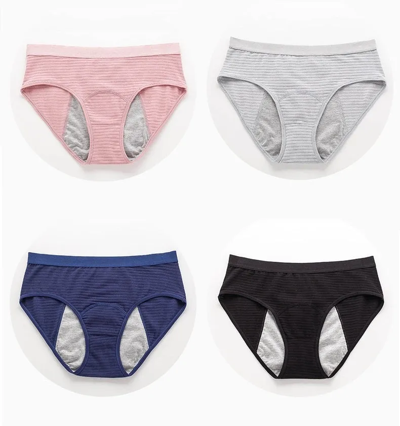 Pack de 5 Culottes Menstruelles et un Boxer Menstruel pour tous les Flux